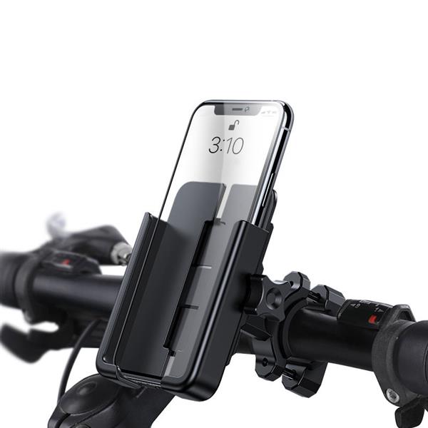 Wozinsky metalowy uchwyt na telefon do roweru, hulajnogi czarny (WBHBK3)-2265945