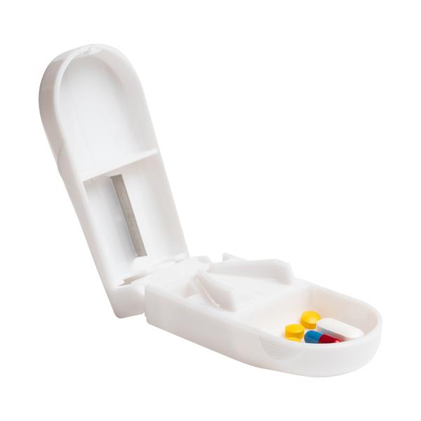 Pudełko na tabletki z nożykiem, biały-2015478