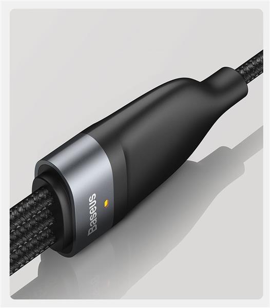 Baseus 3w1 kabel USB - Lightning / USB Typ C / micro USB (ładowanie 5 A / przesyłanie danych 480 Mbps) 1,2 m 40 W czarno-szary (CA1T3-G1)-2167500