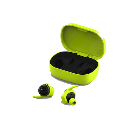 Forever słuchawki Bluetooth 4Sport TWE-300 zielone z etui ładującym-2045595