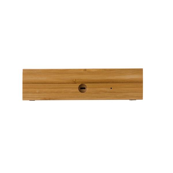 Bambusowa ładowarka bezprzewodowa 5W, zegar-1660795