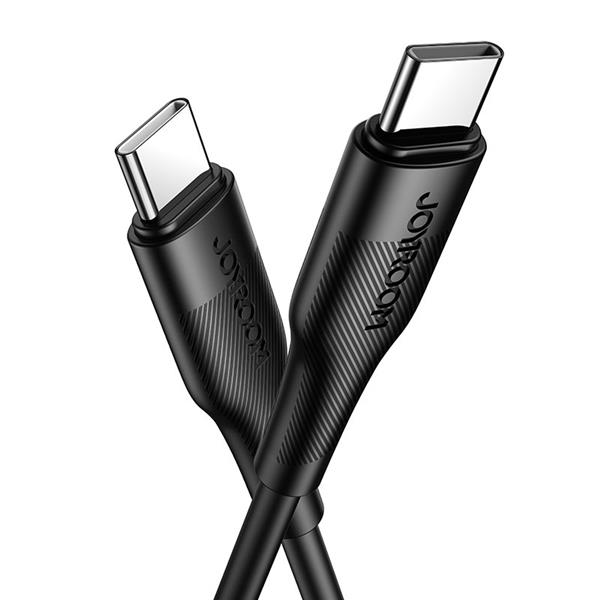 Joyroom kabel przewód USB Typ C - USB Typ C Power Delivery 60W 3A 0,25m czarny (Black)-2214009