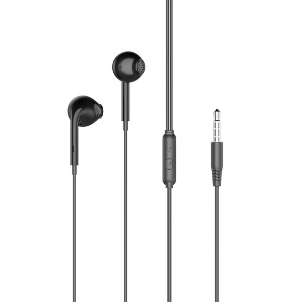 XO słuchawki przewodowe EP28 jack 3,5mm douszne czarne-2046938