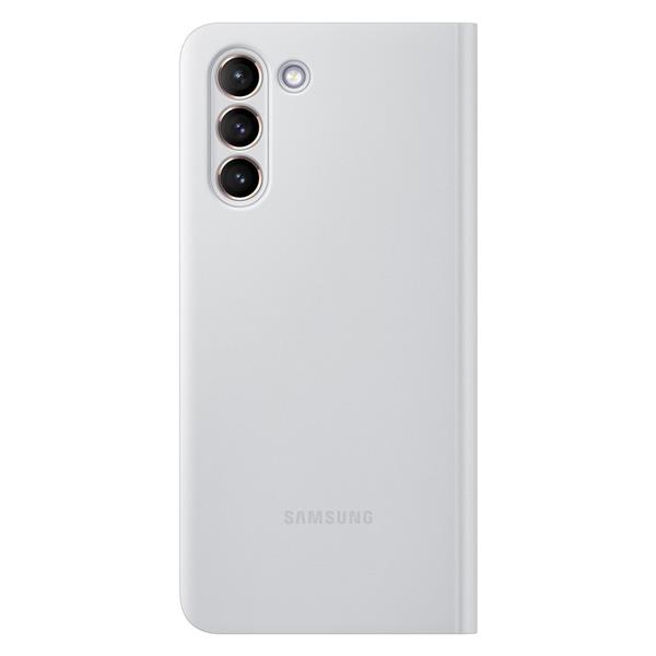Samsung Smart Clear View Standing Cover futerał antybakteryjne etui z inteligentną klapką Samsung Galaxy S21 5G szary (EF-ZG991CJEGEE)-2186039