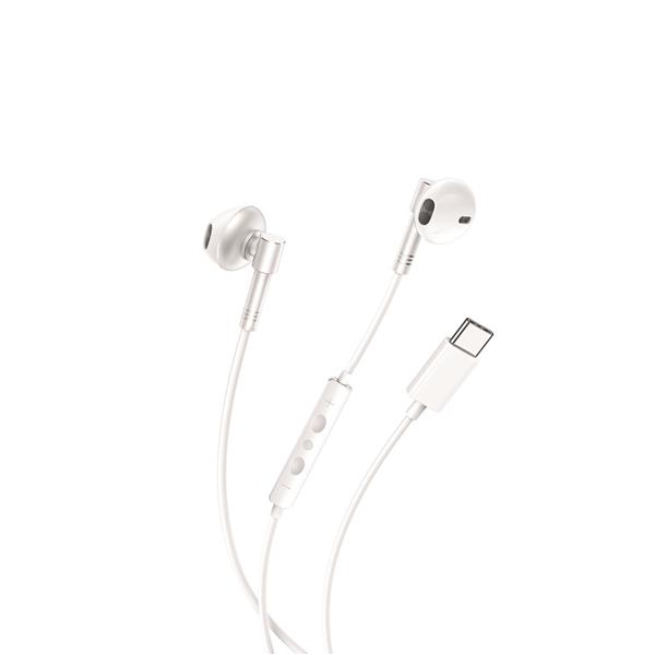 XO słuchawki przewodowe EP60 USB-C douszne białe-3069817