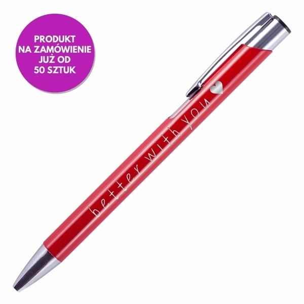 Długopis Blink z motywem walentynkowym, czerwony-1632165