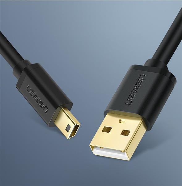 Ugreen kabel przewód USB - mini USB 480 Mbps 1,5 m czarny (US132 10385)-2169867