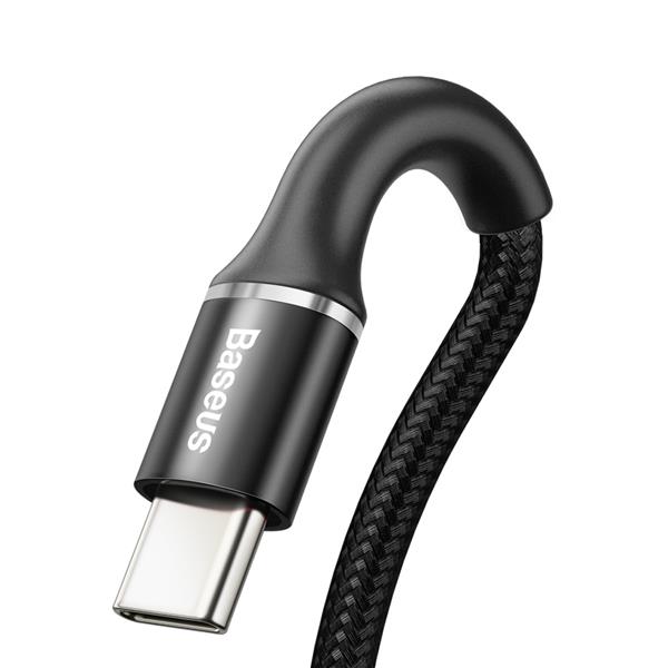 Baseus kabel Halo USB - USB-C 0,25 m 3A czarny-2081269