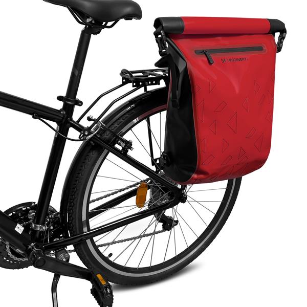 Wozinsky wodoszczelny plecak rowerowy ze stelażem torba rowerowa 2w1 23l czerwony (WBB31RE)-2260956