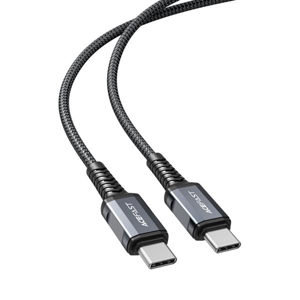 Acefast kabel USB Typ C - USB Typ C 1,2m, 60W (20V/3A) szary (C1-03 deep space gray)-2269872