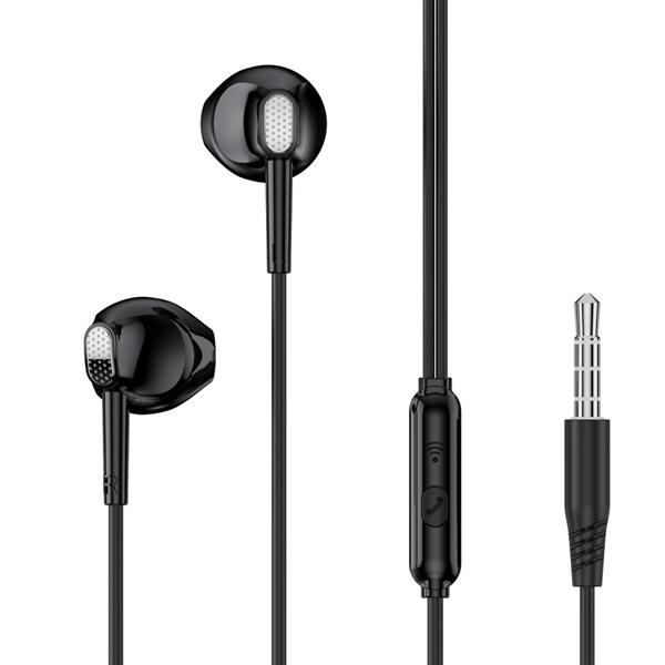 XO Słuchawki przewodowe EP52 jack 3,5mm douszne czarne-2997099