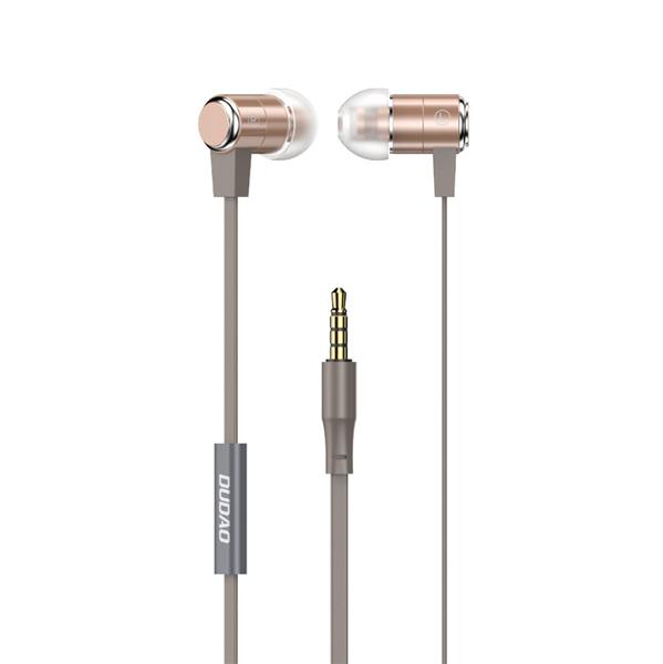 Dudao dokanałowe słuchawki zestaw słuchawkowy z pilotem i mikrofonem 3,5 mm mini jack złote (X13S)-2220022