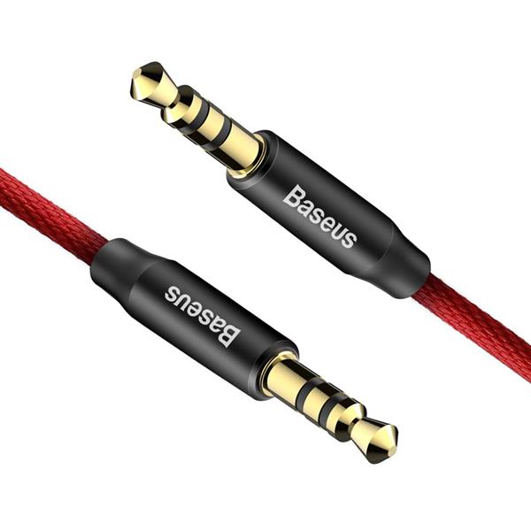 Baseus kabel audio Yiven M30 jack 3,5 mm - jack 3,5 mm 1,0 m czerwono-czarny-2081393