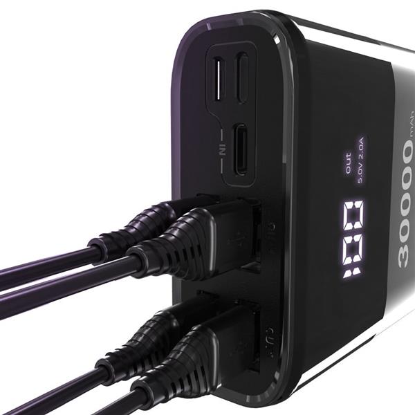 Wozinsky power bank 30000mAh 4 x USB z wyświetlaczem LCD 4 A czarny (WPB-001BK)-2166258
