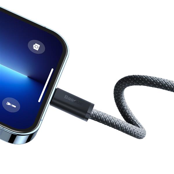 Baseus kabel do iPhone USB Typ C - Lightning 1m, Power Delivery 20W szary (CALD000016)-2281144