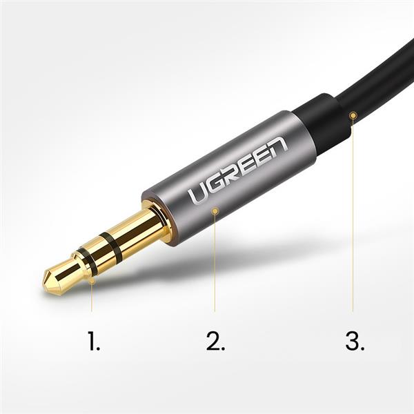 Ugreen kabel przewód audio AUX mini jack 3,5mm 1m czarny (AV119)-2964610