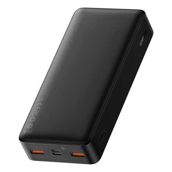 Baseus Bipow powerbank z szybkim ładowaniem 20000mAh 20W czarny (Overseas Edition) + kabel USB-A - Micro USB 0.25m czarny (PPBD050501)-2429296