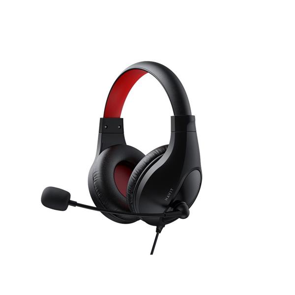 HAVIT słuchawki przewodowe HV-H2116D nauszne z mikrofonem czarno-czerwone-3037357
