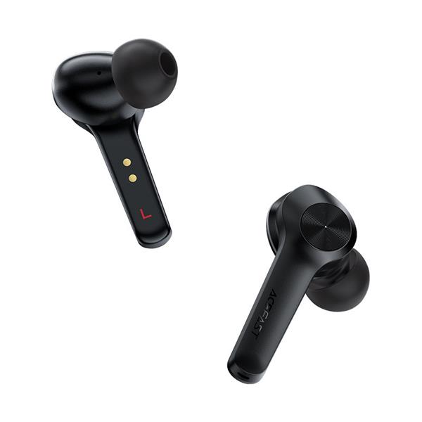 Acefast gamingowe dokanałowe słuchawki bezprzewodowe TWS Bluetooth 5.0 opóźnienie 65ms wodoodporne IPX5 czarny (T4 black)-2380828