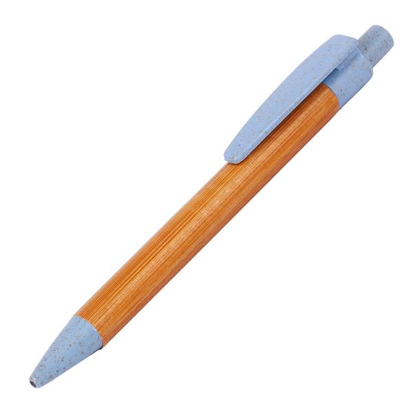 Długopis bambusowy Evora, niebieski-2014554