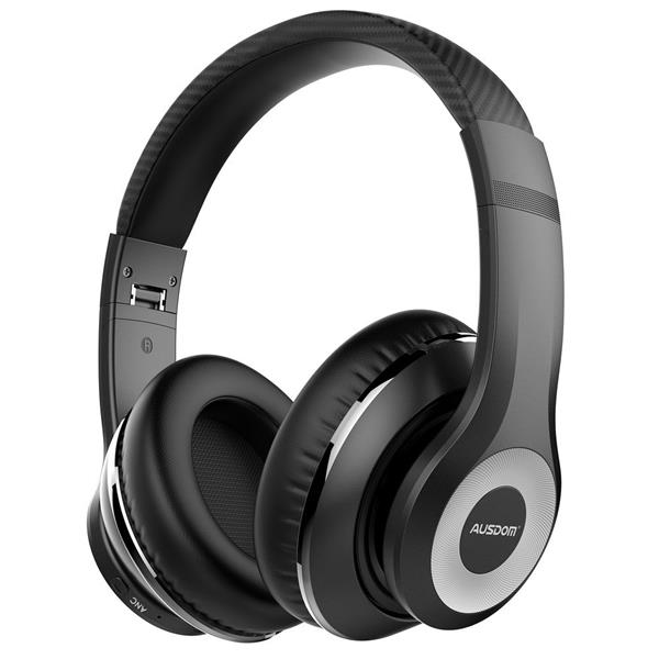 Ausdom bezprzewodowe wokółuszne słuchawki Bluetooth 5.0 ANC (aktywna redukcja szumów) czarny (ANC10)-2379550