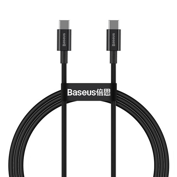 Baseus Superior kabel przewód USB Typ C - USB Typ C szybkie ładowanie Quick Charge / Power Delivery / FCP 100W 5A 20V 1m czarny (CATYS-B01)-2210499