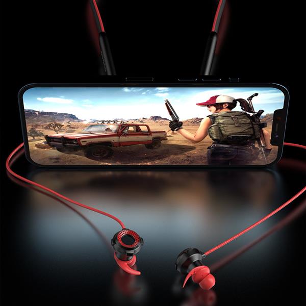 Dudao gamingowe bezprzewodowe słuchawki Bluetooth 5.0 neckband czarne (U5X-Black)-2219983