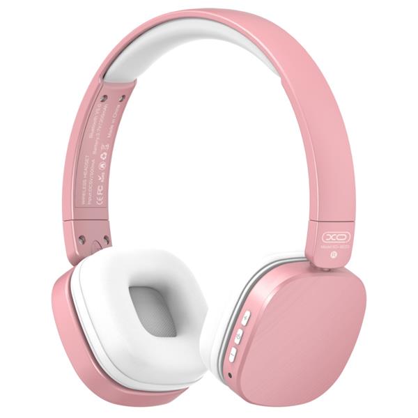 XO Słuchawki Bluetooth BE23 różowe nauszne-2073140