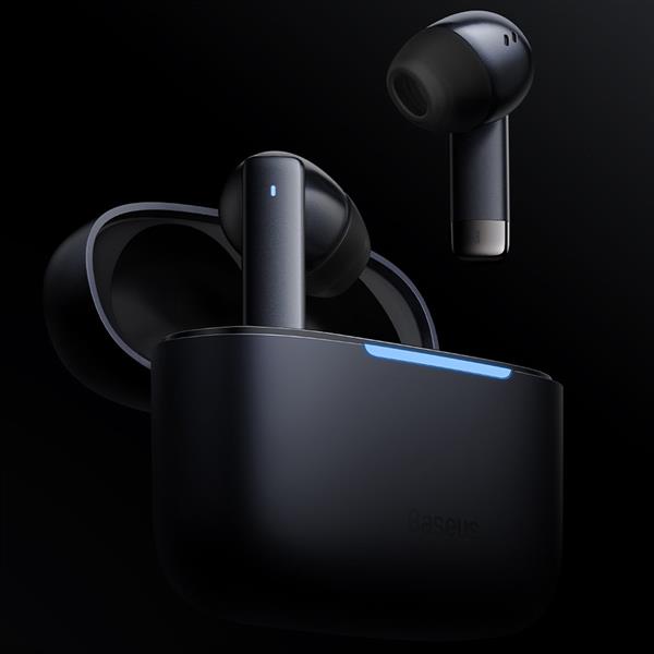 Baseus dokanałowe bezprzewodowe słuchawki TWS Bluetooth 5.3 czarne (Bowie E9)-2382300