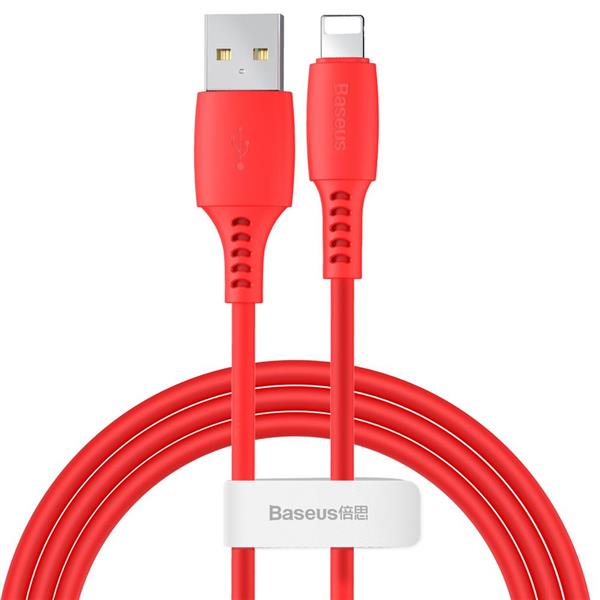 Baseus kabel Colourful USB - Lightning 1,2 m 2,4A czerwony-2105797