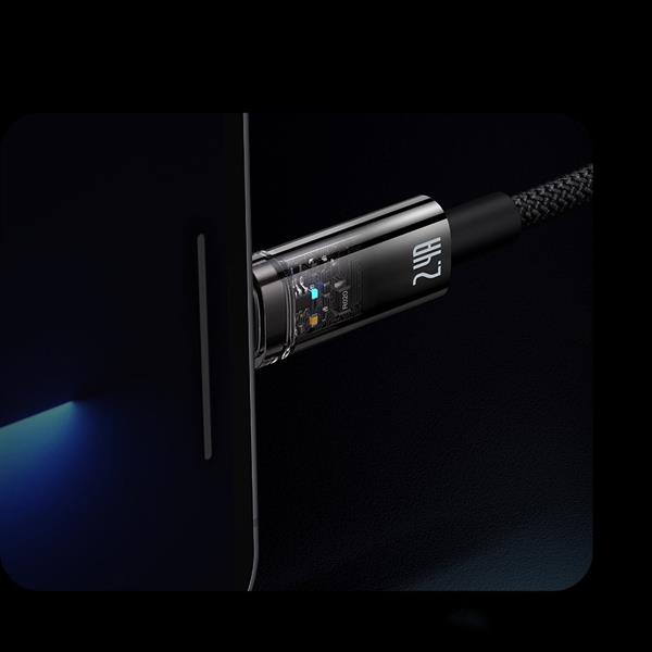 Baseus Explorer Series kabel przewód USB – Lightning 2.4A 2m niebieski (CATS000503)-2387110