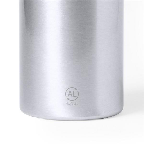 Butelka sportowa 400 ml z aluminium z recyklingu, z karabińczykiem-2957124