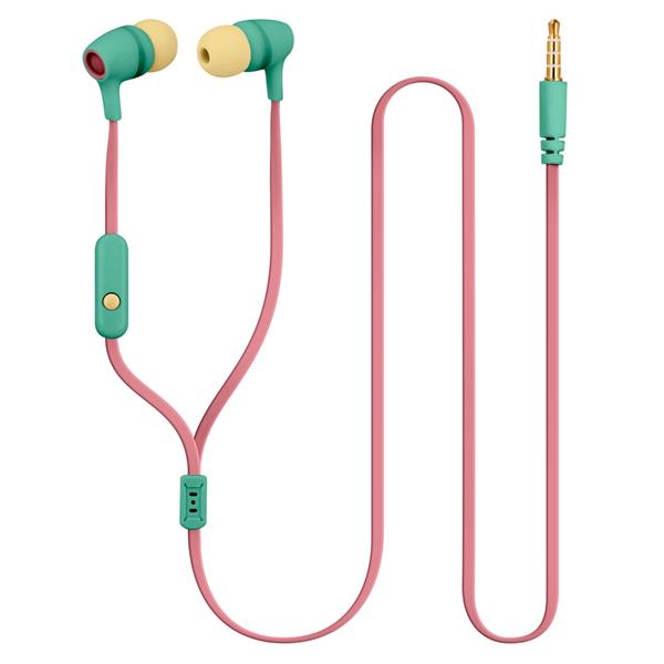 Forever słuchawki przewodowe JSE-200 dokanałowe jack 3,5mm różowe pastel-2112045