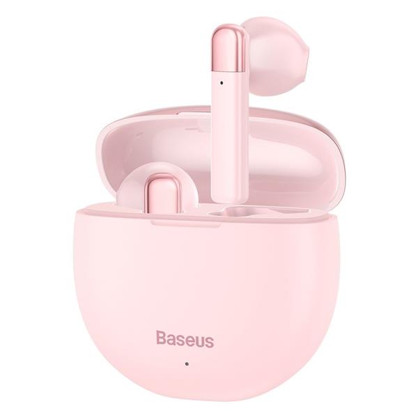 Baseus Encok W2 wodoodporne IPX4 bezprzewodowe słuchawki Bluetooth 5.0 TWS różowy (NGW2-04)-2206277