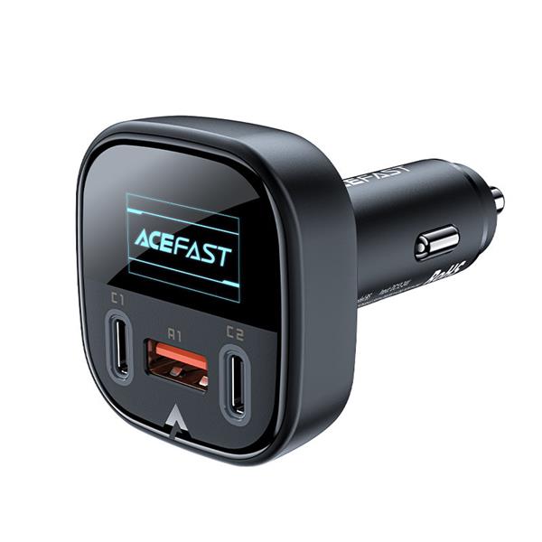 Acefast ładowarka samochodowa 101W 2x USB Typ C / USB, PPS, Power Delivery, Quick Charge 4.0, AFC, FCP czarny (B5)-2405745