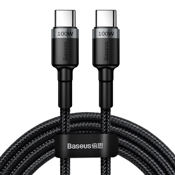 Baseus Cafule nylonowy kabel przewód USB Typ C Power Delivery 2.0 100W 20V 5A 2m szary (CATKLF-ALG1)-2148586