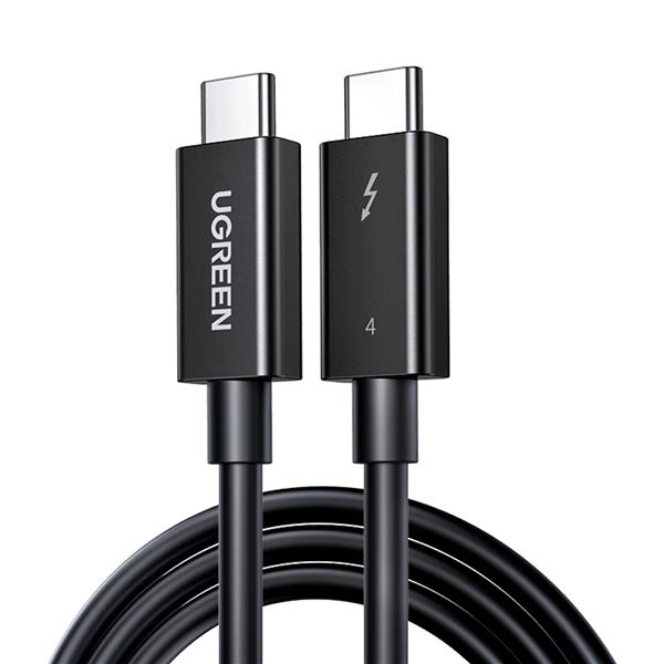 Ugreen kabel przewód USB C (męski) - USB C (męski) Thunderbolt 4 100W / 8K 60Hz / 40Gb/s 0.8m czarny (US501)-3111660
