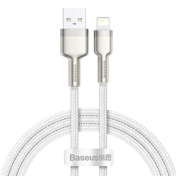 Baseus Cafule Metal Data kabel USB - Lightning 2,4 A 1 m biały (CALJK-A02)-2179230