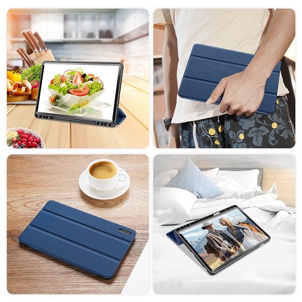 DUX DUCIS Domo składany pokrowiec etui na tablet z funkcją Smart Sleep podstawka Samsung Galaxy Tab S7+ (S7 Plus) / S7 FE / Tab S8+ (S8 Plus) niebieski-2164222