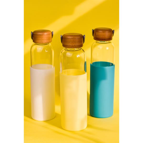 Szklana butelka Refresh 560 ml, żółty-1622945