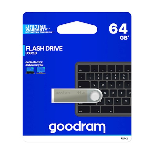 Goodram pendrive 64GB USB 2.0 UUN2 srebrny-2078454