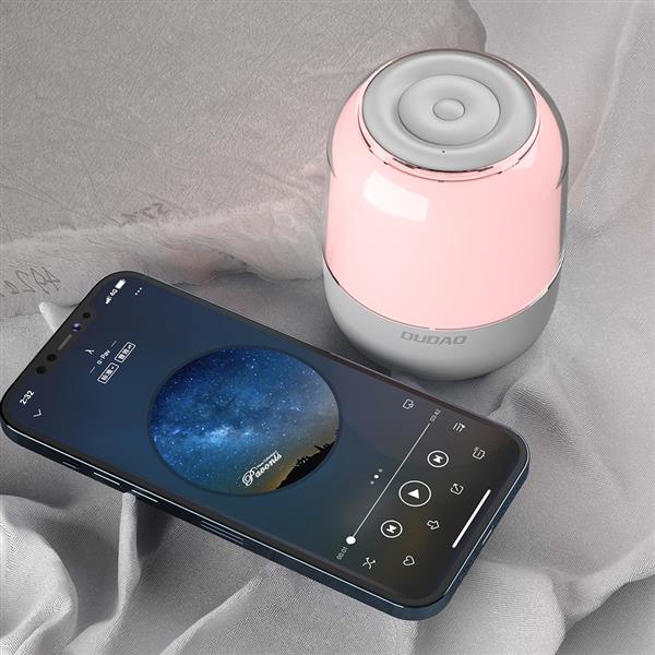 Dudao głośnik bezprzewodowy Bluetooth 5.0 RGB 5W 1200mAh biały (Y11S-white)-2242275
