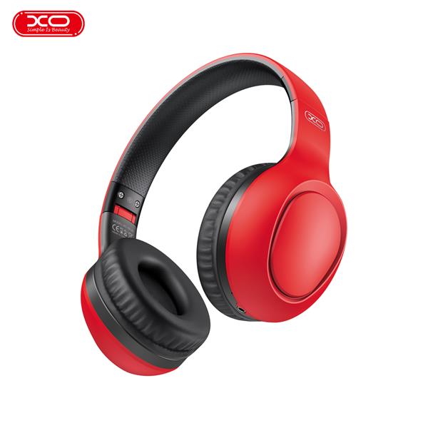 XO Słuchawki Bluetooth BE35 czerwono-czarne nauszne-3077728