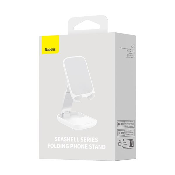 Regulowany stojak na telefon Baseus Seashell Series - biały-3120071
