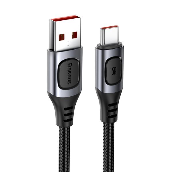 Baseus kabel Flash USB - USB-C 1,0 m 5A szary-2116011