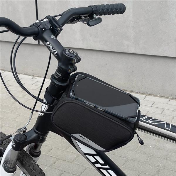 Wozinsky torba rowerowa na ramę uchwyt na telefon do 6,5 cala 1,5 l czarny (WBB14BK)-2167699