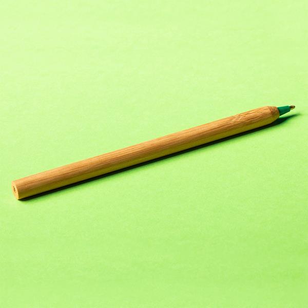 Długopis bambusowy Chavez, zielony-1622759