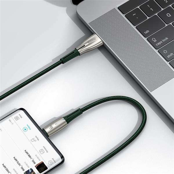 Baseus Water Drop kabel USB - USB Typ C 66 W (11 V / 6 A) Huawei SuperCharge SCP 2 m zielony (CATSD-N06)-2186273