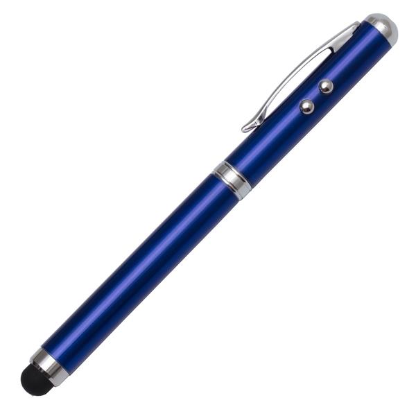 Długopis ze wskaźnikiem laserowym Supreme – 4 w 1, niebieski-548717