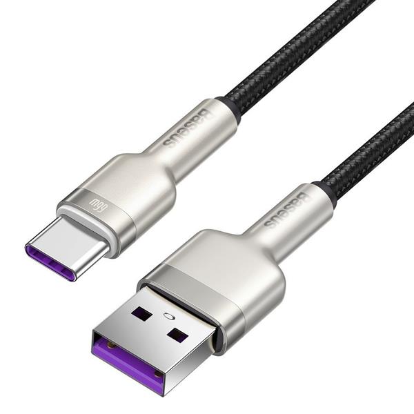 Baseus Cafule Metal Data kabel USB - USB Typ C 66W Quick Charge 25cm czarny (CAKF000001)-2219178